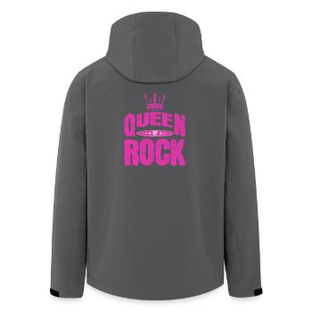 Reine du Rocher – Design Couronne Rose - Veste softshell homme en polyester recyclé Stanley/Stella - noir - Dos - AI Model Male 185 light (185cm)