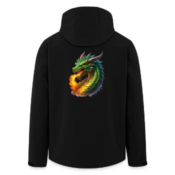 Fire-breathing dragon - Men’s Recycled Softshell Jacket by Stanley/Stella - black - Back - AI Model Male 185 light (185cm)