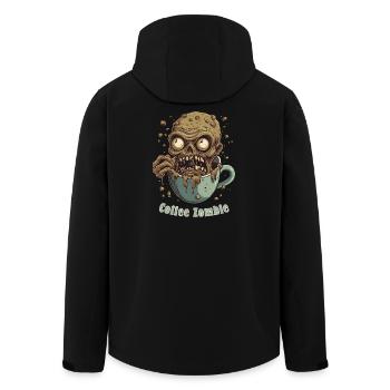Kaffeemonster  - Koffein Zombie - Morgenmuffel - Recycelte Männer Softshell-Jacke von Stanley/Stella - Schwarz - Hinten - AI Model Male 185 light (185cm)