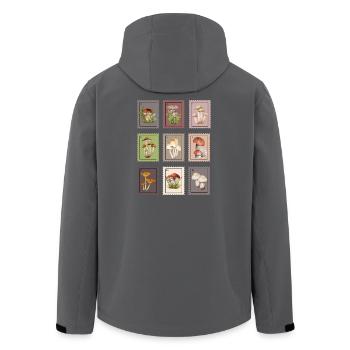 Mushroom Design - Men’s Recycled Softshell Jacket by Stanley/Stella - black - Back - AI Model Male 185 light (185cm)