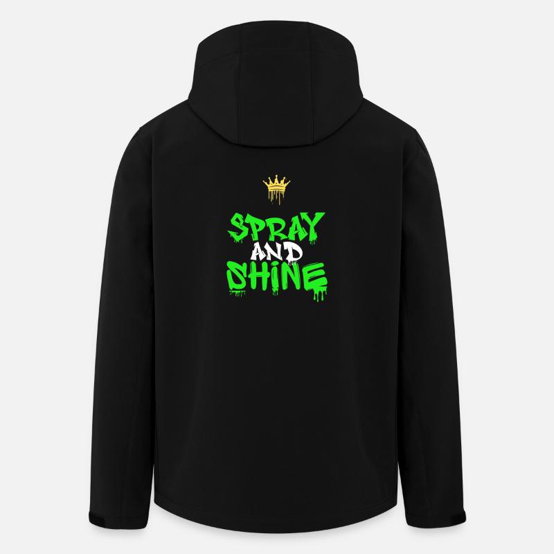 Spray and Shine Graffiti - Men’s Recycled Softshell Jacket by Stanley/Stella - black