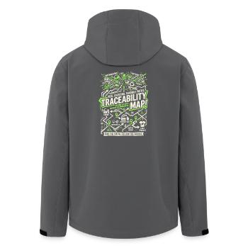 Carte de traçabilité - Veste softshell homme en polyester recyclé Stanley/Stella - noir - Dos - AI Model Male 185 light (185cm)