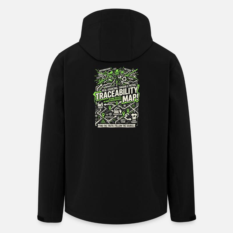 Traceability Map - Men’s Recycled Softshell Jacket by Stanley/Stella - black