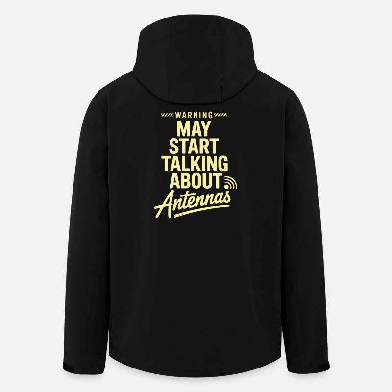 Retro Tech Satire Antenne Gesprächsplakat - Recycelte Männer Softshell-Jacke von Stanley/Stella - Schwarz