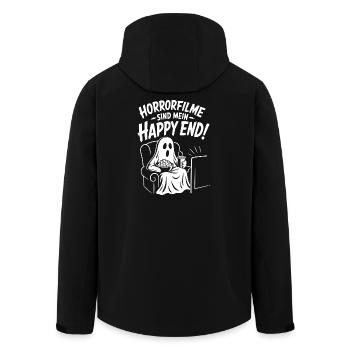 Horrorfilme Happy End Grusel Geist - Recycelte Männer Softshell-Jacke von Stanley/Stella - Schwarz - Hinten - AI Model Male 185 light (185cm)