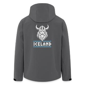 Insel-Wikinger-Nordhelm Odin-Design - Recycelte Männer Softshell-Jacke von Stanley/Stella - Anthrazit - Hinten - AI Model Male 185 light (185cm)