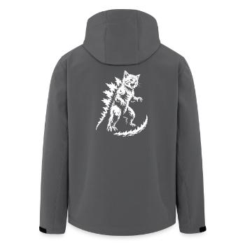 Spiky Fur Monster Silhouette - Men’s Recycled Softshell Jacket by Stanley/Stella - anthracite - Back - AI Model Male 185 light (185cm)