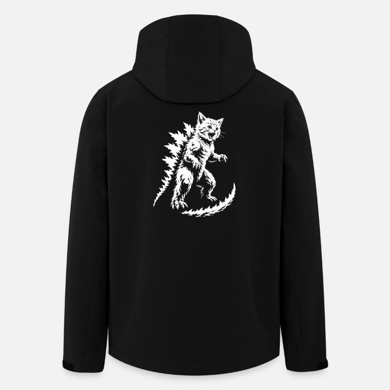 Spiky Fur Monster Silhouette - Men’s Recycled Softshell Jacket by Stanley/Stella - black
