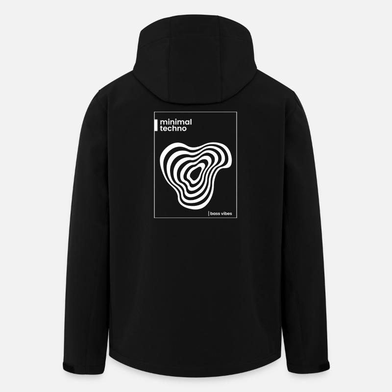 Minimal-Techno-Abstract-Vibe - Recycelte Männer Softshell-Jacke von Stanley/Stella - Schwarz