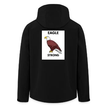 Eagle Strong Grafikthema - Recycelte Männer Softshell-Jacke von Stanley/Stella - Schwarz - Hinten - AI Model Male 185 light (185cm)