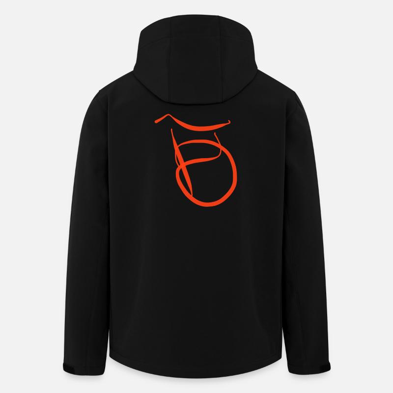 Orange B sur pull noir - Veste softshell homme en polyester recyclé Stanley/Stella - noir
