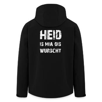 Heid is mia ois wurscht! Bayern Funshirt - Recycelte Männer Softshell-Jacke von Stanley/Stella - Schwarz - Hinten - AI Model Male 185 light (185cm)