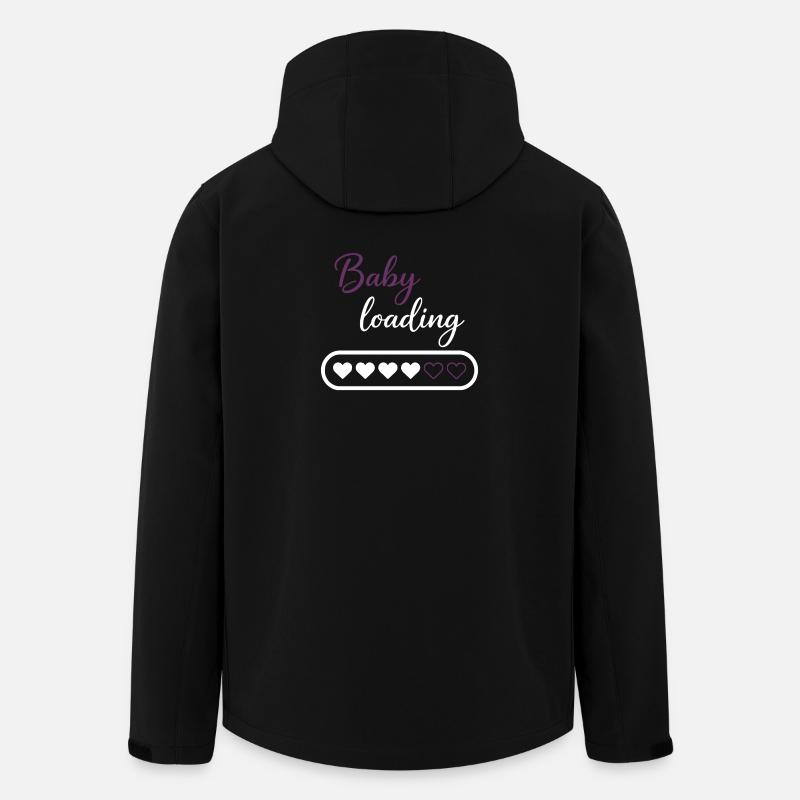 Baby Loading Herzprogress - Recycelte Männer Softshell-Jacke von Stanley/Stella - Schwarz