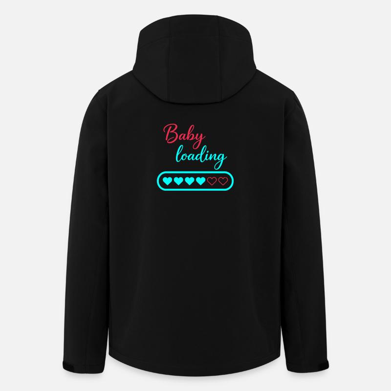 Baby Loading Neon Hearts - Recycelte Männer Softshell-Jacke von Stanley/Stella - Schwarz