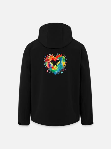 Cœur - Veste softshell homme en polyester recyclé Stanley/Stella - noir