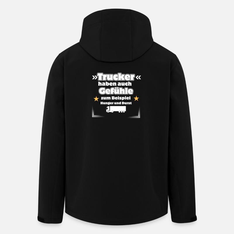 Trucker Gefühle - Recycelte Männer Softshell-Jacke von Stanley/Stella - Schwarz