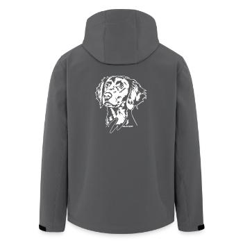 Langhaar Weimaraner Portrait Hund Hunde Wilsigns - Recycelte Männer Softshell-Jacke von Stanley/Stella - Anthrazit - Hinten - AI Model Male 185 light (185cm)
