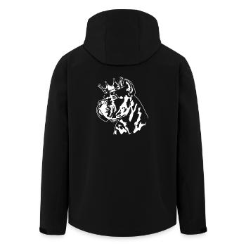 Cane Corso Crown King Queen Dog Dogs Wilsigns - Men’s Recycled Softshell Jacket by Stanley/Stella - black - Back - AI Model Male 185 light (185cm)