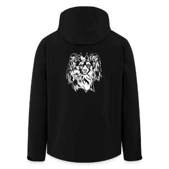 Papillon Crown Dog Dogs Wilsigns - Men’s Recycled Softshell Jacket by Stanley/Stella - black - Back - AI Model Male 185 light (185cm)