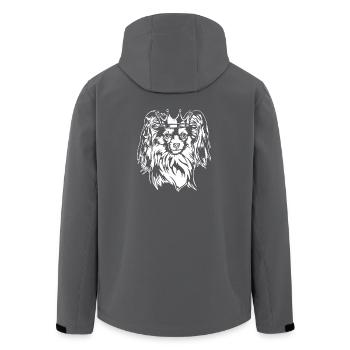 Papillon Crown Dog Dogs Wilsigns - Men’s Recycled Softshell Jacket by Stanley/Stella - anthracite - Back - AI Model Male 185 light (185cm)