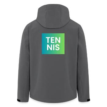 Typographie dégradée de tennis - Veste softshell homme en polyester recyclé Stanley/Stella - noir - Dos - AI Model Male 185 light (185cm)