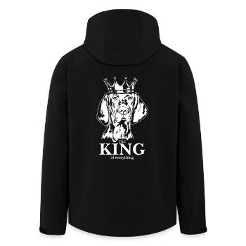 Magyar Vizsla King of everything Dogs Wilsigns - Men’s Recycled Softshell Jacket by Stanley/Stella - black - Back - AI Model Male 185 light (185cm)