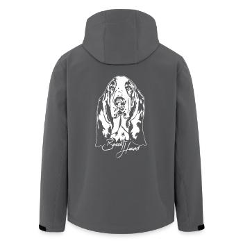 Basset Hound Portrait chiens chien Wilsigns - Veste softshell homme en polyester recyclé Stanley/Stella - noir - Dos - AI Model Male 185 light (185cm)
