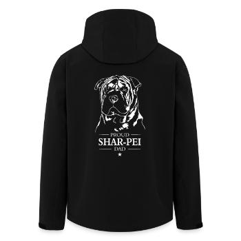Shar Pei Papa Chien Chien Wilsigns - Veste softshell homme en polyester recyclé Stanley/Stella - noir - Dos - AI Model Male 185 light (185cm)