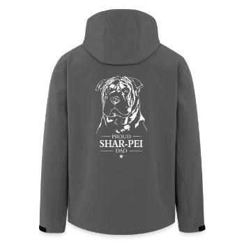 Shar Pei Dad Hunde Hund Wilsigns - Recycelte Männer Softshell-Jacke von Stanley/Stella - Anthrazit - Hinten - AI Model Male 185 light (185cm)