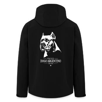 Dogue Argentino Maman Chien Chien Wilsigns - Veste softshell homme en polyester recyclé Stanley/Stella - noir - Dos - AI Model Male 185 light (185cm)