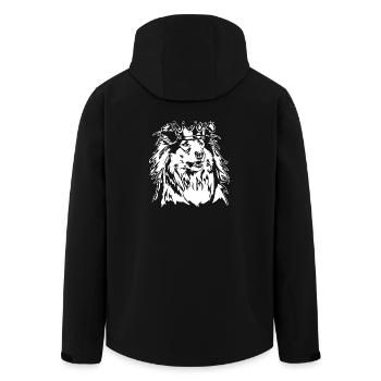 Langhaar Collie Krone Hund Hunde Wilsigns - Recycelte Männer Softshell-Jacke von Stanley/Stella - Schwarz - Hinten - AI Model Male 185 light (185cm)