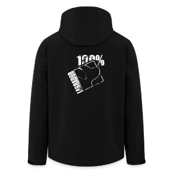 LABRADOR 100 - Recycelte Männer Softshell-Jacke von Stanley/Stella - Schwarz - Hinten - AI Model Male 185 light (185cm)