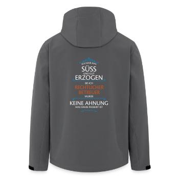Rechtlicher Betreuer Beruf - Recycelte Männer Softshell-Jacke von Stanley/Stella - Schwarz - Hinten - AI Model Male 185 light (185cm)