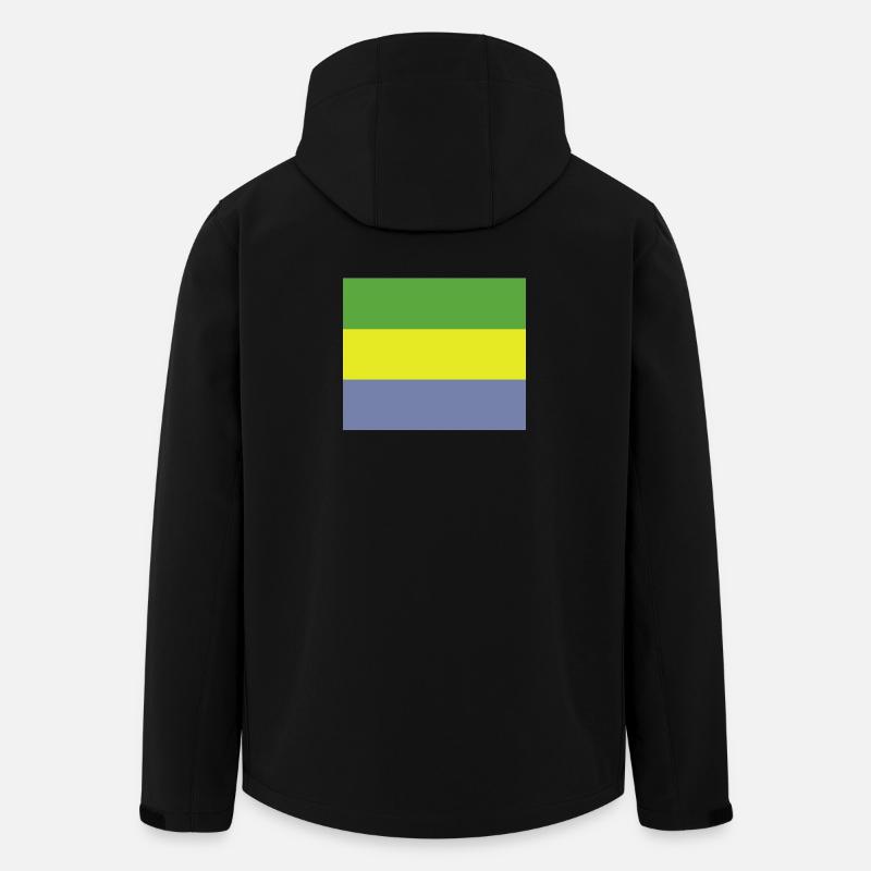 Gabon flag - Men’s Recycled Softshell Jacket by Stanley/Stella - black
