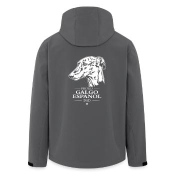 Galgo Espanol Dad Hunde Hund Windhund Wilsigns - Recycelte Männer Softshell-Jacke von Stanley/Stella - Schwarz - Hinten - AI Model Male 185 light (185cm)