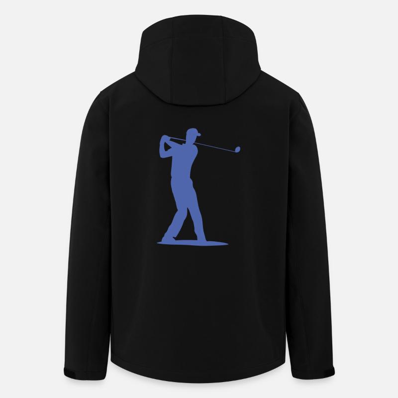 Golfer Silhouette - Tee Golf - Men’s Recycled Softshell Jacket by Stanley/Stella - black