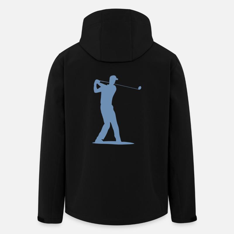 Golfer Silhouette - Tee Golf - Men’s Recycled Softshell Jacket by Stanley/Stella - black