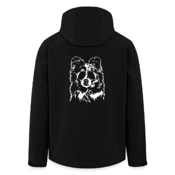 Shetland SheePDOG Sheltie cool Wilsigns Chiens - Veste softshell homme en polyester recyclé Stanley/Stella - noir - Dos - AI Model Male 185 light (185cm)