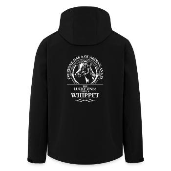WHIPPET Guardian Angel Hundespruch WILSIGNS - Recycelte Männer Softshell-Jacke von Stanley/Stella - Schwarz - Hinten - AI Model Male 185 light (185cm)