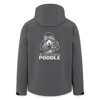 POODLE life is better Hunde Sort Wilsigns - Veste softshell homme en polyester recyclé Stanley/Stella - noir - Dos - AI Model Male 185 light (185cm)
