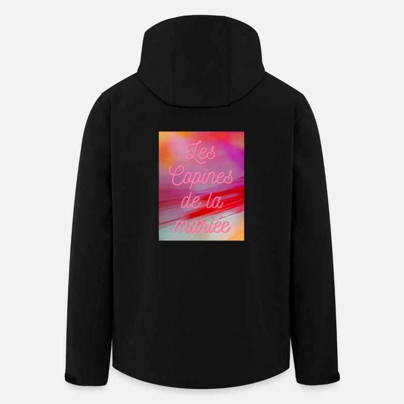 JUST MARRIED,VIVE LES MARIES,EVJF,SAINT VALENTIN - Veste softshell homme en polyester recyclé Stanley/Stella - noir