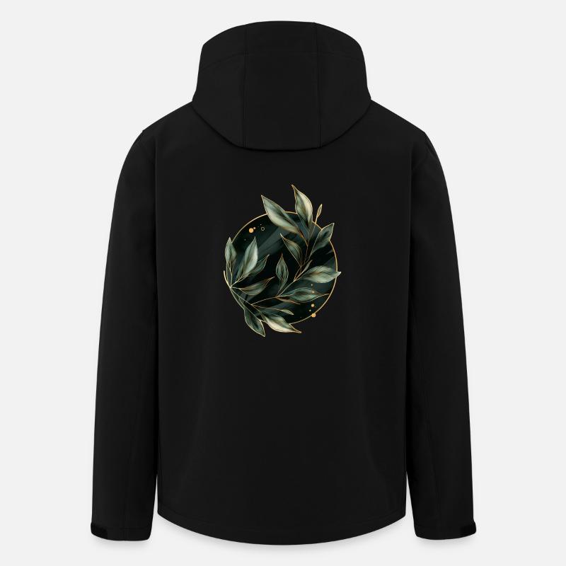 Feuilles de plantes - Veste softshell homme en polyester recyclé Stanley/Stella - noir