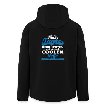 GESCHENK GEBURTSTAG STOLZE TANTE VON Neffe - Recycelte Männer Softshell-Jacke von Stanley/Stella - Schwarz - Hinten - AI Model Male 185 light (185cm)