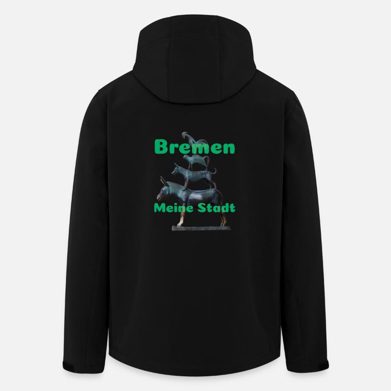 Brême - Veste softshell homme en polyester recyclé Stanley/Stella - noir