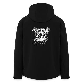POWDER PUFF Chinese Crested Dog Portrait Wilsigns - Recycelte Männer Softshell-Jacke von Stanley/Stella - Schwarz - Hinten - AI Model Male 185 light (185cm)