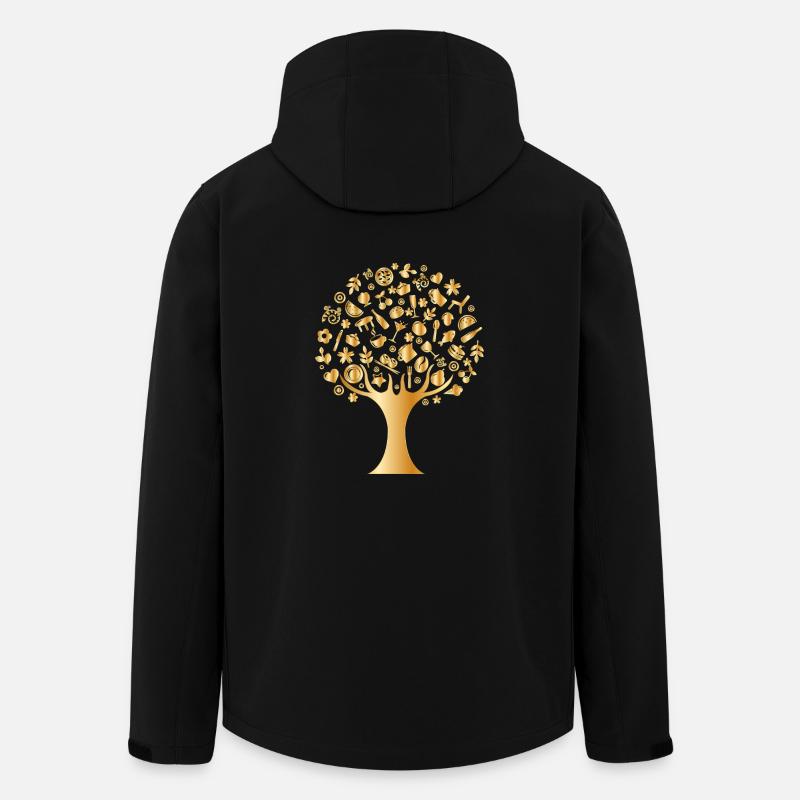 arbre de la vie - Veste softshell homme en polyester recyclé Stanley/Stella - noir