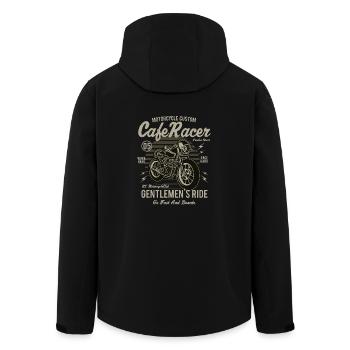 Cafe Racer Gentleman - Men’s Recycled Softshell Jacket by Stanley/Stella - black - Back - AI Model Male 185 light (185cm)