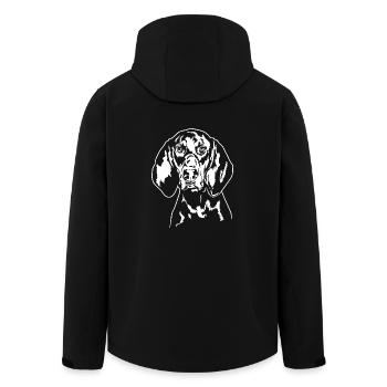 BLACK AND TAN COONHOUND Jagdhunde Wilsigns - Recycelte Männer Softshell-Jacke von Stanley/Stella - Schwarz - Hinten - AI Model Male 185 light (185cm)