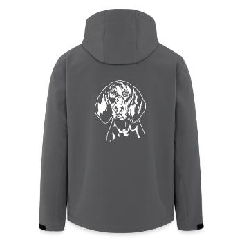 BLACK AND TAN COONHOUND Jagdhunde Wilsigns - Recycelte Männer Softshell-Jacke von Stanley/Stella - Anthrazit - Hinten - AI Model Male 185 light (185cm)