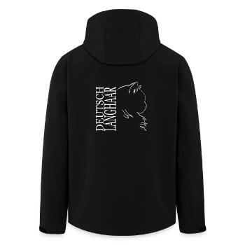 Deutsch Langhaar Cat Katze Profil Katzen Wilsigns - Recycelte Männer Softshell-Jacke von Stanley/Stella - Schwarz - Hinten - AI Model Male 185 light (185cm)